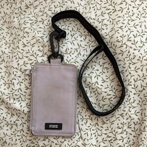 PINK Victoria's Secret Gray Key & Card Holder